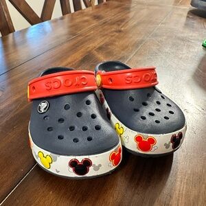 CROCS Kids' Navy and Red Mickey Mouse Clogs